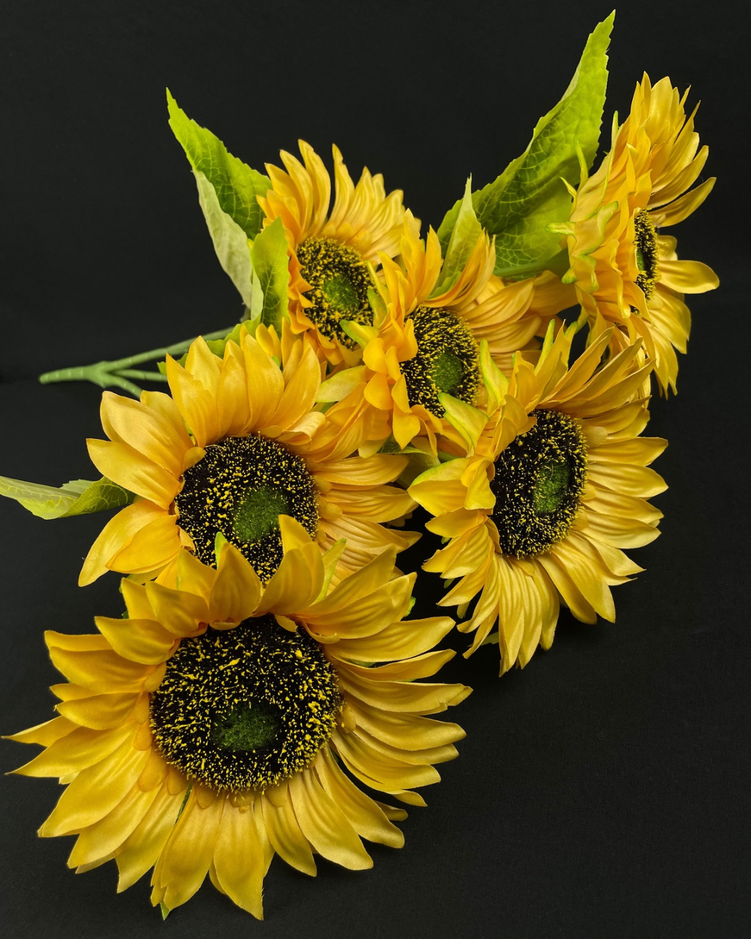 Silk Sunflower Bunch x9