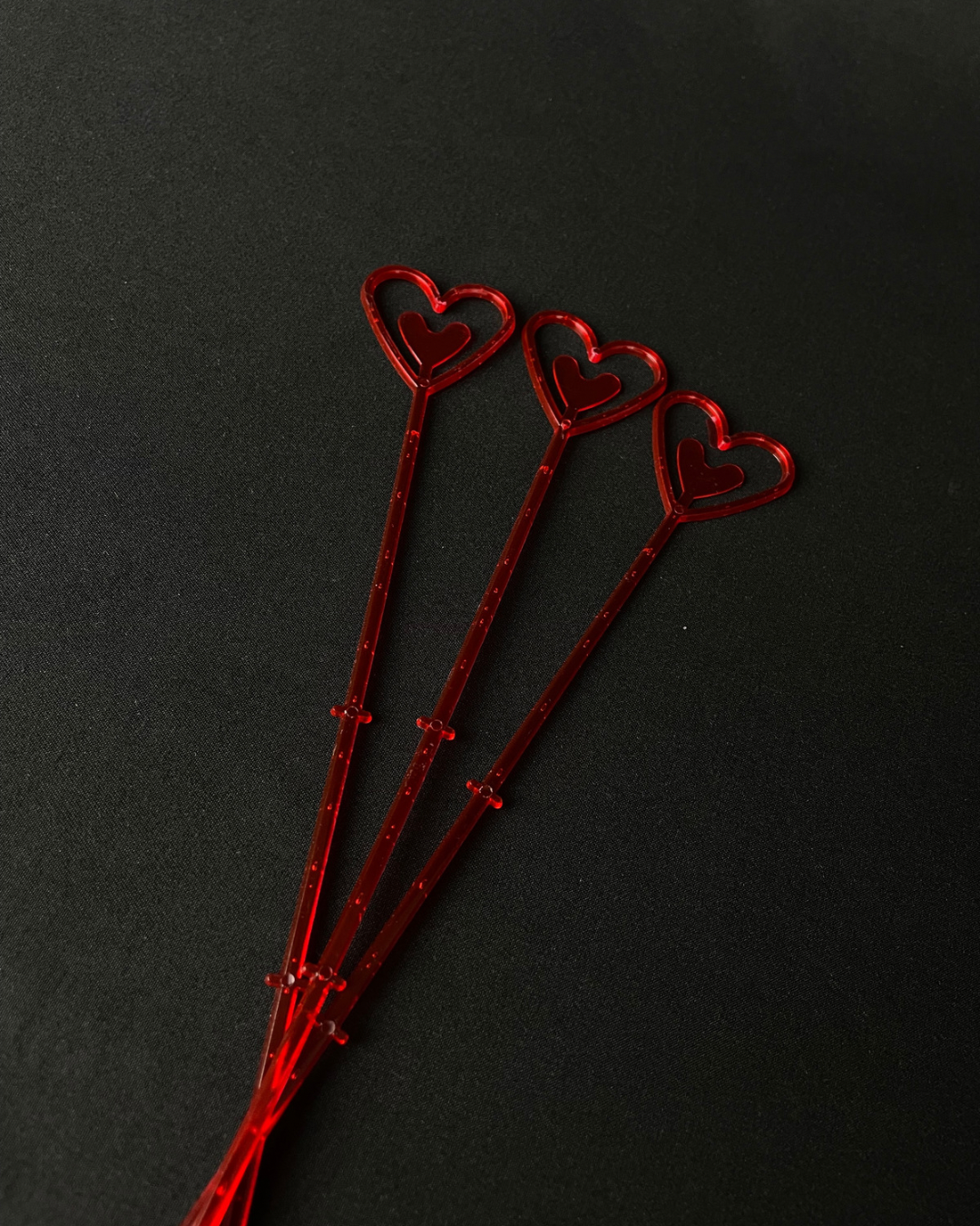 Plastic Love Heart Cardettes