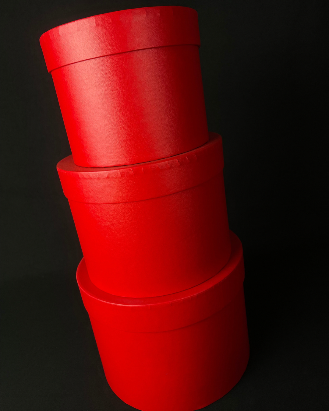 Red Round Hat Box Set